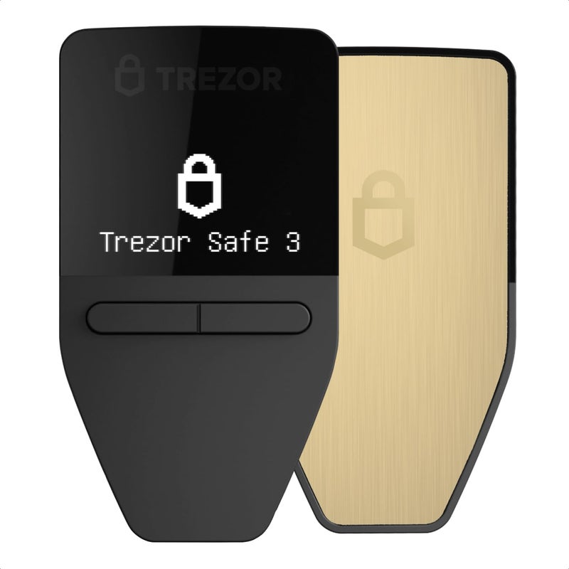 TREZOR Safe 3 - Passphrase & Secure Element Protected Crypto Hardware Wallet - Buy, Store, Manage Digital Assets Simply and Safely (Solar Gold) - Image 1